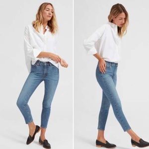 Everlane Mid-Rise Skinny Jean Ankle Mid Blue